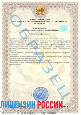 Образец сертификата соответствия (приложение) Путилково Сертификат ISO 27001